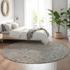 Piper Looms Mayfield Southwest AMF790 Granite Machine Washable Area Rug Round Lifestyle Image Feature