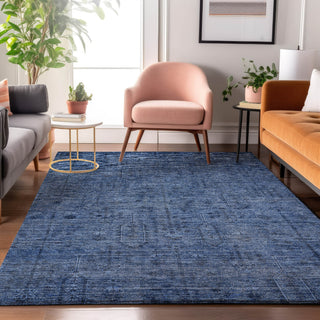 Piper Looms Mayfield Southwest AMF790 Navy Machine Washable Area Rug Lifestyle Image Feature