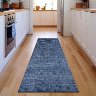 Piper Looms Mayfield Southwest AMF790 Navy Machine Washable Area Rug Runner Lifestyle Image Feature