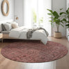 Piper Looms Mayfield Southwest AMF790 Paprika Machine Washable Area Rug Round Lifestyle Image Feature