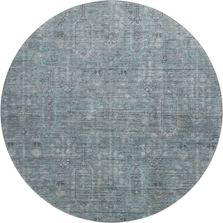 Piper Looms Mayfield Southwest AMF790 Teal Machine Washable Area Rug Round Main Image