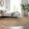 Piper Looms Mayfield Southwest AMF790 Terracotta Machine Washable Area Rug Round Lifestyle Image Feature