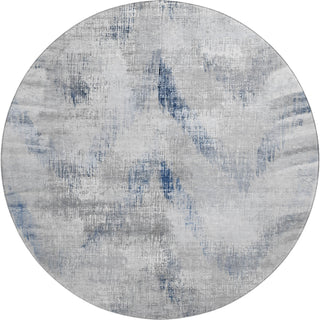 Piper Looms Mayfield Lines AMF791 Gray Machine Washable Area Rug Round Main Image