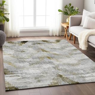 Piper Looms Mayfield Lines AMF791 Taupe Machine Washable Area Rug Lifestyle Image Feature