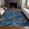 Piper Looms Mayfield Lines AMF792 Blue Machine Washable Area Rug Lifestyle Image Feature
