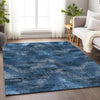 Piper Looms Mayfield Lines AMF792 Blue Machine Washable Area Rug Lifestyle Image Feature