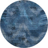 Piper Looms Mayfield Lines AMF792 Blue Machine Washable Area Rug Round Main Image