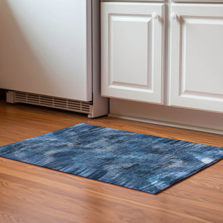 Piper Looms Mayfield Lines AMF792 Blue Machine Washable Area Rug Scatter Lifestyle Image Feature