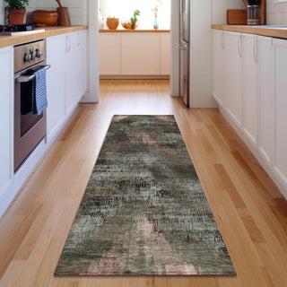 Piper Looms Mayfield Lines AMF792 Brown Machine Washable Area Rug Runner Lifestyle Image Feature