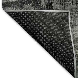 Piper Looms Mayfield Lines AMF792 Gray Machine Washable Area Rug Backing Image