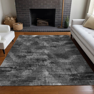 Piper Looms Mayfield Lines AMF792 Gray Machine Washable Area Rug Lifestyle Image Feature