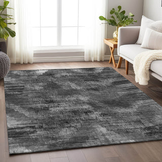 Piper Looms Mayfield Lines AMF792 Gray Machine Washable Area Rug Lifestyle Image Feature