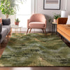 Piper Looms Mayfield Lines AMF792 Olive Machine Washable Area Rug Lifestyle Image Feature