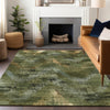 Piper Looms Mayfield Lines AMF792 Olive Machine Washable Area Rug Lifestyle Image Feature
