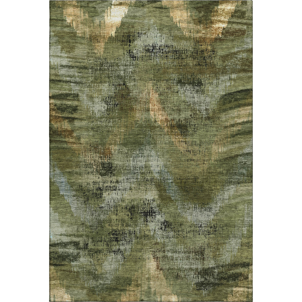 Piper Looms Mayfield Lines AMF792 Olive Machine Washable Area Rug main image