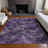 Piper Looms Mayfield Lines AMF792 Purple Machine Washable Area Rug Lifestyle Image Feature