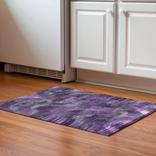 Piper Looms Mayfield Lines AMF792 Purple Machine Washable Area Rug Scatter Lifestyle Image Feature