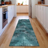 Piper Looms Mayfield Lines AMF792 Teal Machine Washable Area Rug Runner Lifestyle Image Feature