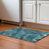 Piper Looms Mayfield Lines AMF792 Teal Machine Washable Area Rug Scatter Lifestyle Image Feature
