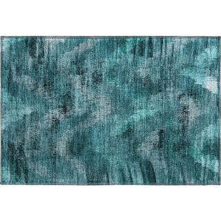 Piper Looms Mayfield Lines AMF792 Teal Machine Washable Area Rug Scatter Main Image