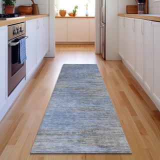 Piper Looms Mayfield Lines AMF793 Blue Machine Washable Area Rug Runner Lifestyle Image Feature