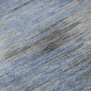 Piper Looms Mayfield Lines AMF793 Blue Machine Washable Area Rug Swatch Image