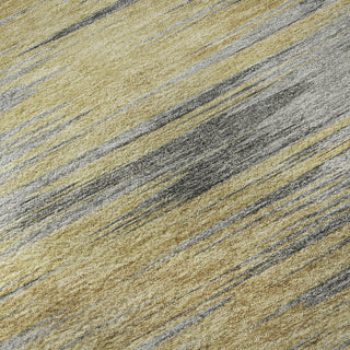 Piper Looms Mayfield Lines AMF793 Gold Machine Washable Area Rug Swatch Image