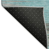 Piper Looms Mayfield Lines AMF793 Teal Machine Washable Area Rug Backing Image