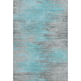 Piper Looms Mayfield Lines AMF793 Teal Machine Washable Area Rug main image