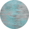 Piper Looms Mayfield Lines AMF793 Teal Machine Washable Area Rug Round Main Image