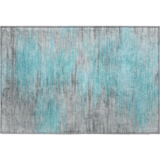 Piper Looms Mayfield Lines AMF793 Teal Machine Washable Area Rug Scatter Main Image