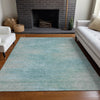 Piper Looms Mayfield Lines AMF794 Aqua Machine Washable Area Rug Lifestyle Image Feature