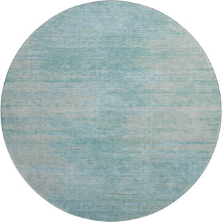 Piper Looms Mayfield Lines AMF794 Aqua Machine Washable Area Rug Round Main Image