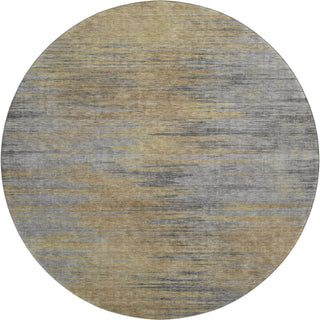 Piper Looms Mayfield Lines AMF794 Brown Machine Washable Area Rug Round Main Image