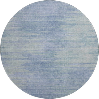 Piper Looms Mayfield Lines AMF794 Denim Machine Washable Area Rug Round Main Image