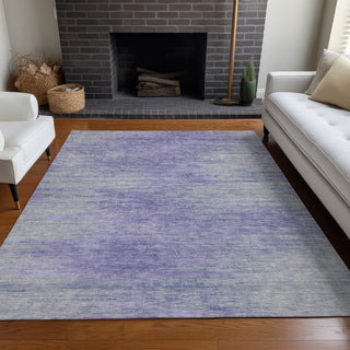 Piper Looms Mayfield Lines AMF794 Plum Machine Washable Area Rug Lifestyle Image Feature