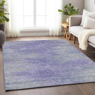 Piper Looms Mayfield Lines AMF794 Plum Machine Washable Area Rug Lifestyle Image Feature
