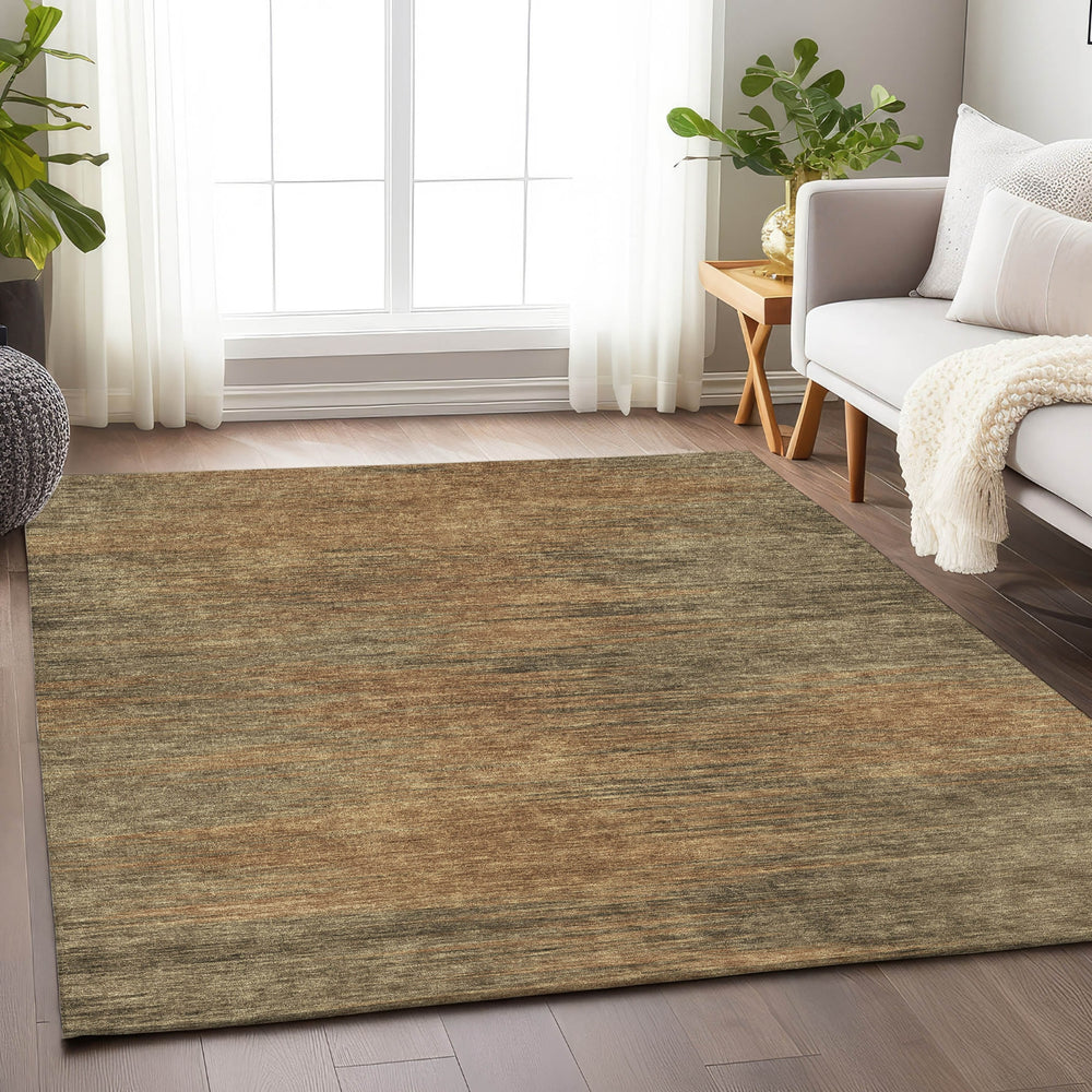 Piper Looms Mayfield Lines AMF794 Terracotta Machine Washable Area Rug Lifestyle Image Feature