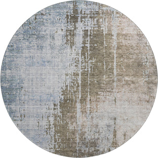 Piper Looms Mayfield Modern AMF795 Brown Machine Washable Area Rug Round Main Image