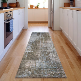 Piper Looms Mayfield Modern AMF795 Brown Machine Washable Area Rug Runner Lifestyle Image Feature