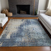 Piper Looms Mayfield Modern AMF795 Navy Machine Washable Area Rug Lifestyle Image Feature