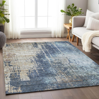 Piper Looms Mayfield Modern AMF795 Navy Machine Washable Area Rug Lifestyle Image Feature