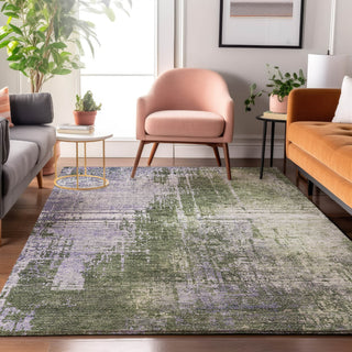 Piper Looms Mayfield Modern AMF795 Olive Machine Washable Area Rug Lifestyle Image Feature