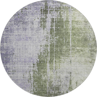Piper Looms Mayfield Modern AMF795 Olive Machine Washable Area Rug Round Main Image