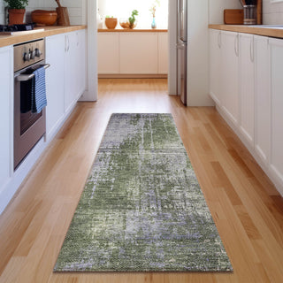 Piper Looms Mayfield Modern AMF795 Olive Machine Washable Area Rug Runner Lifestyle Image Feature