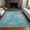 Piper Looms Mayfield Modern AMF796 Aqua Machine Washable Area Rug Lifestyle Image Feature