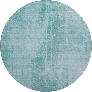 Piper Looms Mayfield Modern AMF796 Aqua Machine Washable Area Rug Round Main Image
