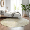 Piper Looms Mayfield Modern AMF796 Beige Machine Washable Area Rug Round Lifestyle Image Feature