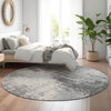 Piper Looms Mayfield Modern AMF796 Gray Machine Washable Area Rug Round Lifestyle Image Feature