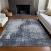Piper Looms Mayfield Modern AMF796 Navy Machine Washable Area Rug Lifestyle Image Feature